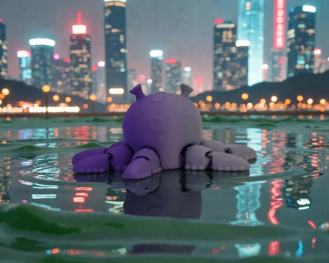 Alien Squid Spinner Silk Midnight Purple - Back