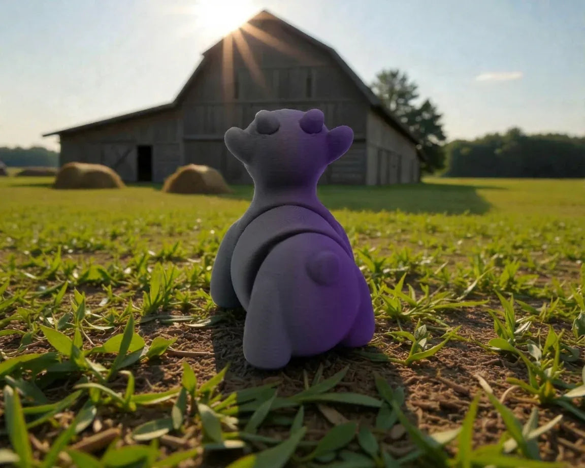 Baby Goat Silk Midnight Purple - Back