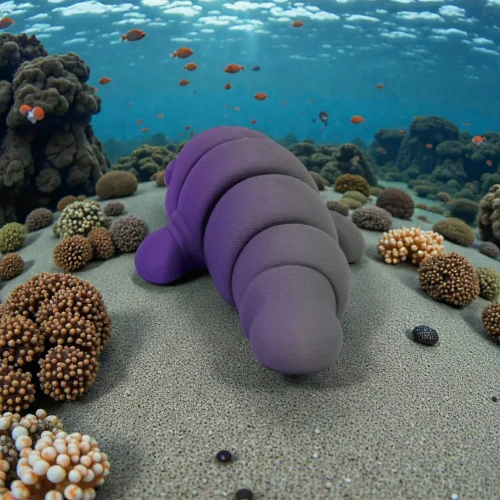 Baby Manatee Silk Midnight Purple - Back