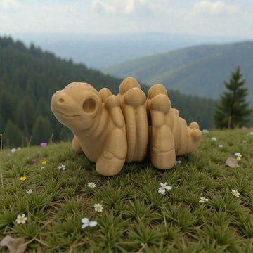 Baby Stegosaurus Skeleton Wood - Side