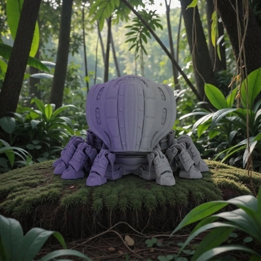 Cyber Crab Silk Midnight Purple - Back