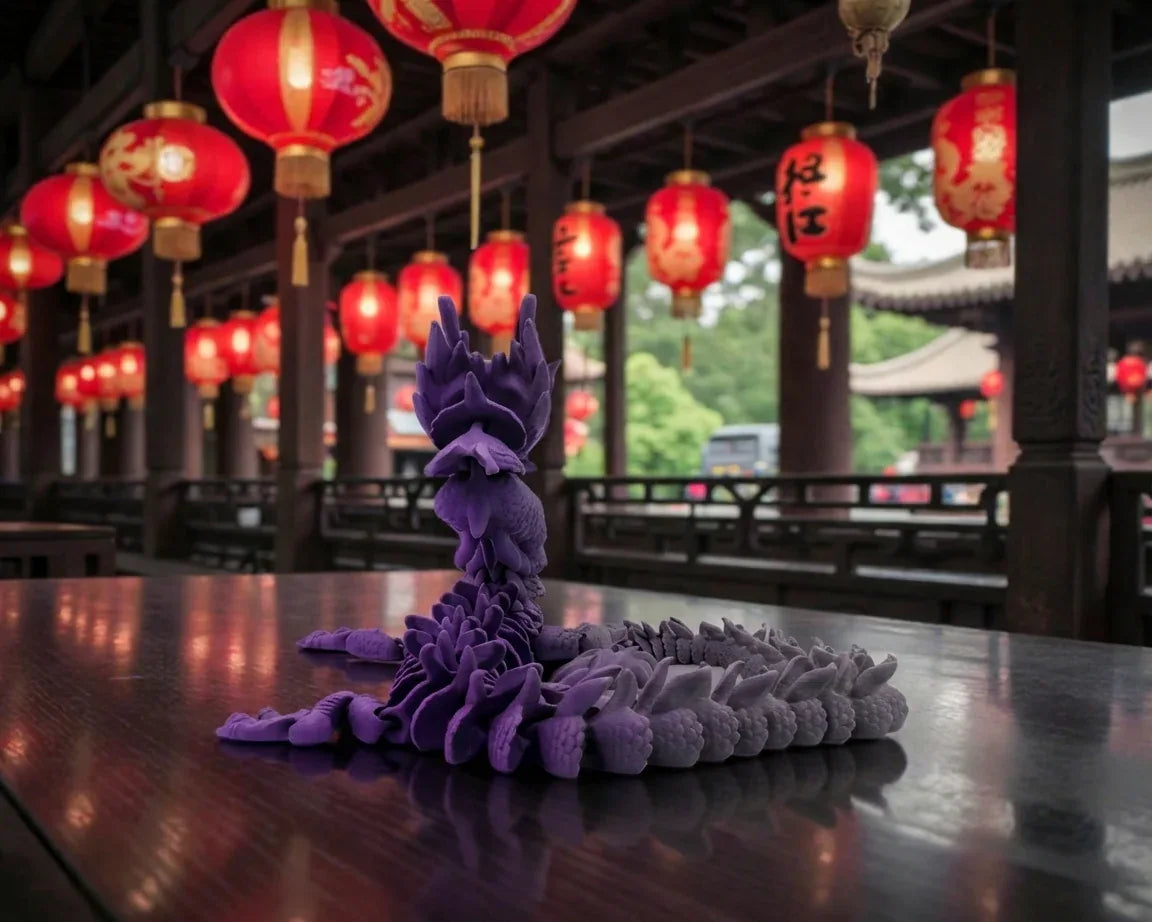 Imperial Dragon Silk Midnight Purple - Back