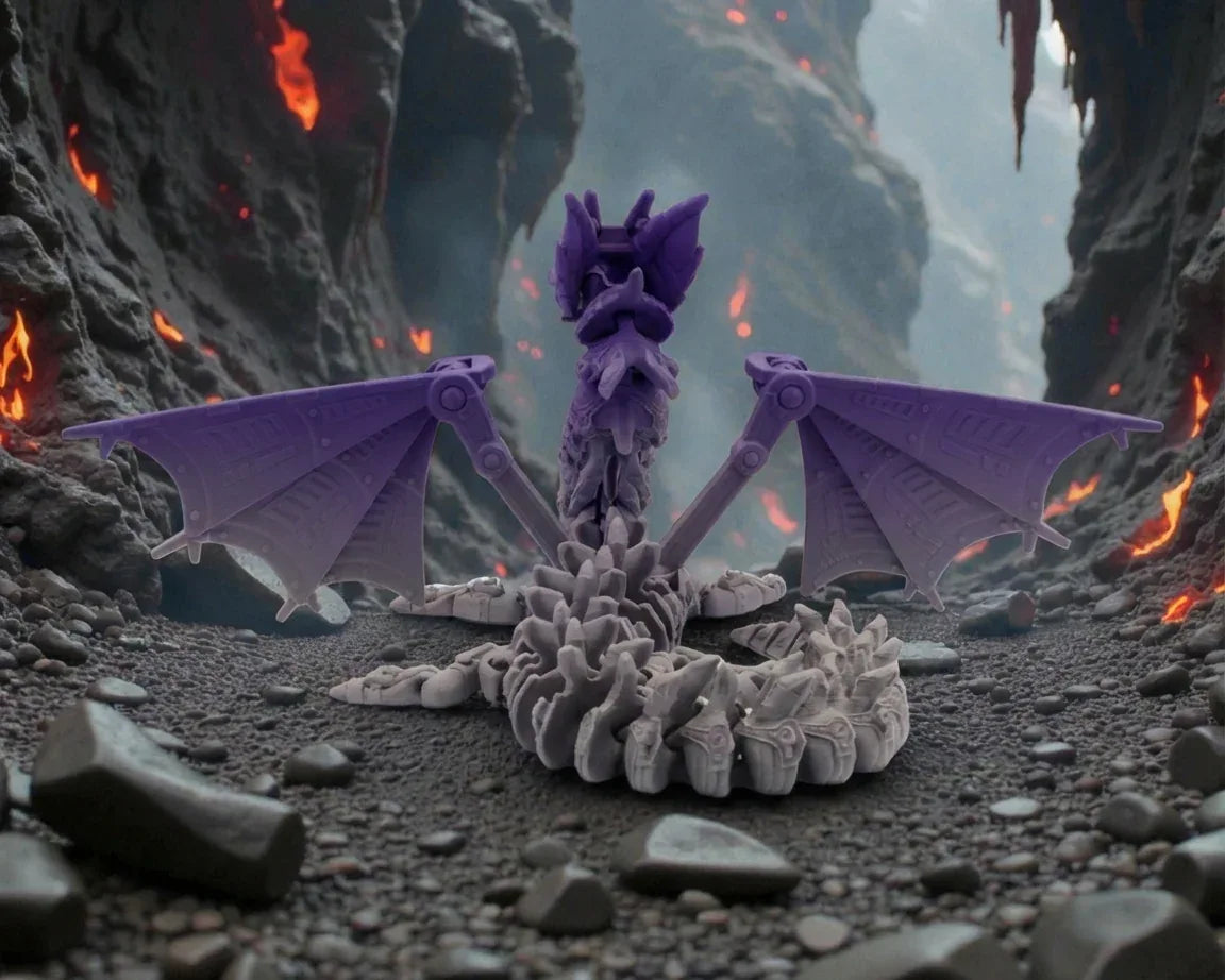 Mech Dragon Silk Midnight Purple - Back