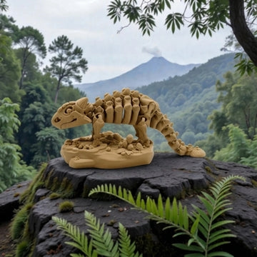 Skeleton Ankylosaurus Wood - Side