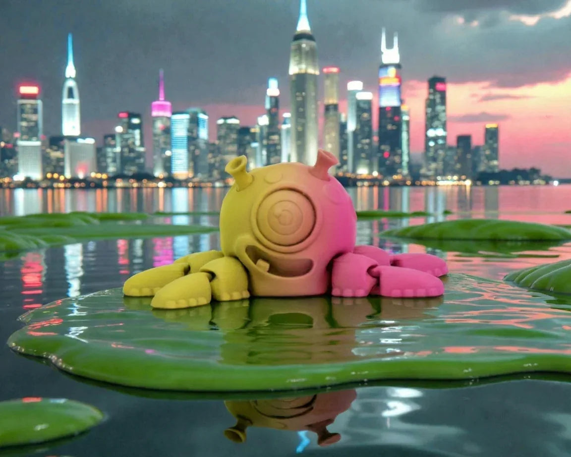 Alien Squid Spinner Silk Pink Yellow - Front