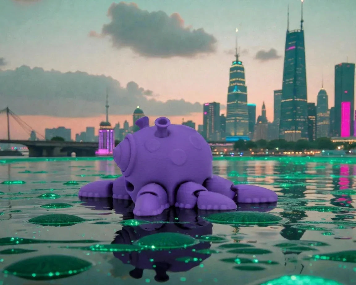 Alien Squid Spinner Silk Starling Purple - Side