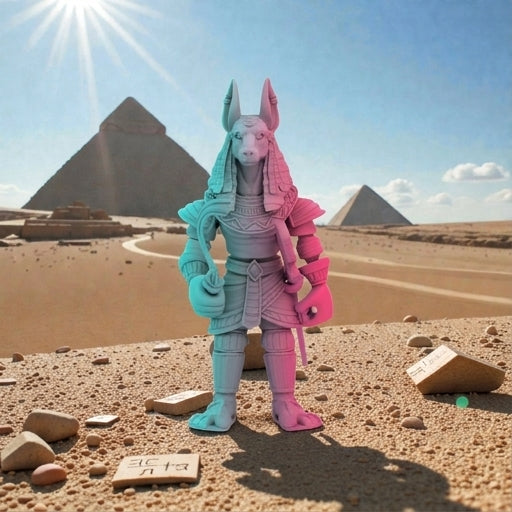 Anubis Silk Teal Orange Red - Front