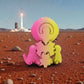 Astronaut Silk Pink Yellow - Back