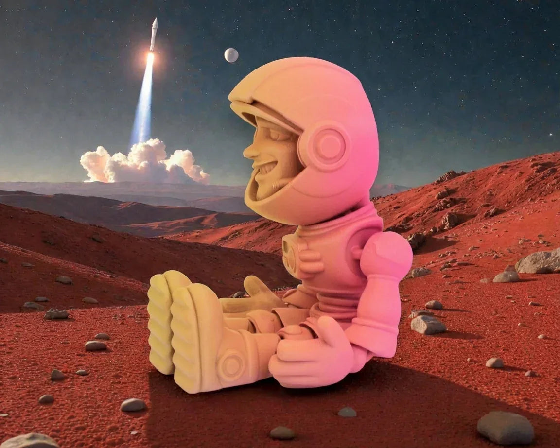 Astronaut Silk Pink Yellow - Side