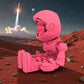 Astronaut Silk Teal Orange Red - Side
