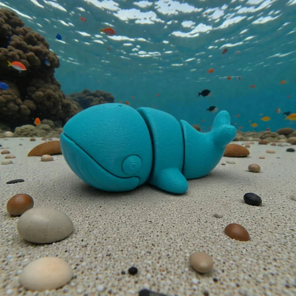 Baby Blue Whale Silk Sapphire Forest - Side