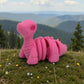 Baby Brontosaurus Skeleton Silk Pink Yellow - Side