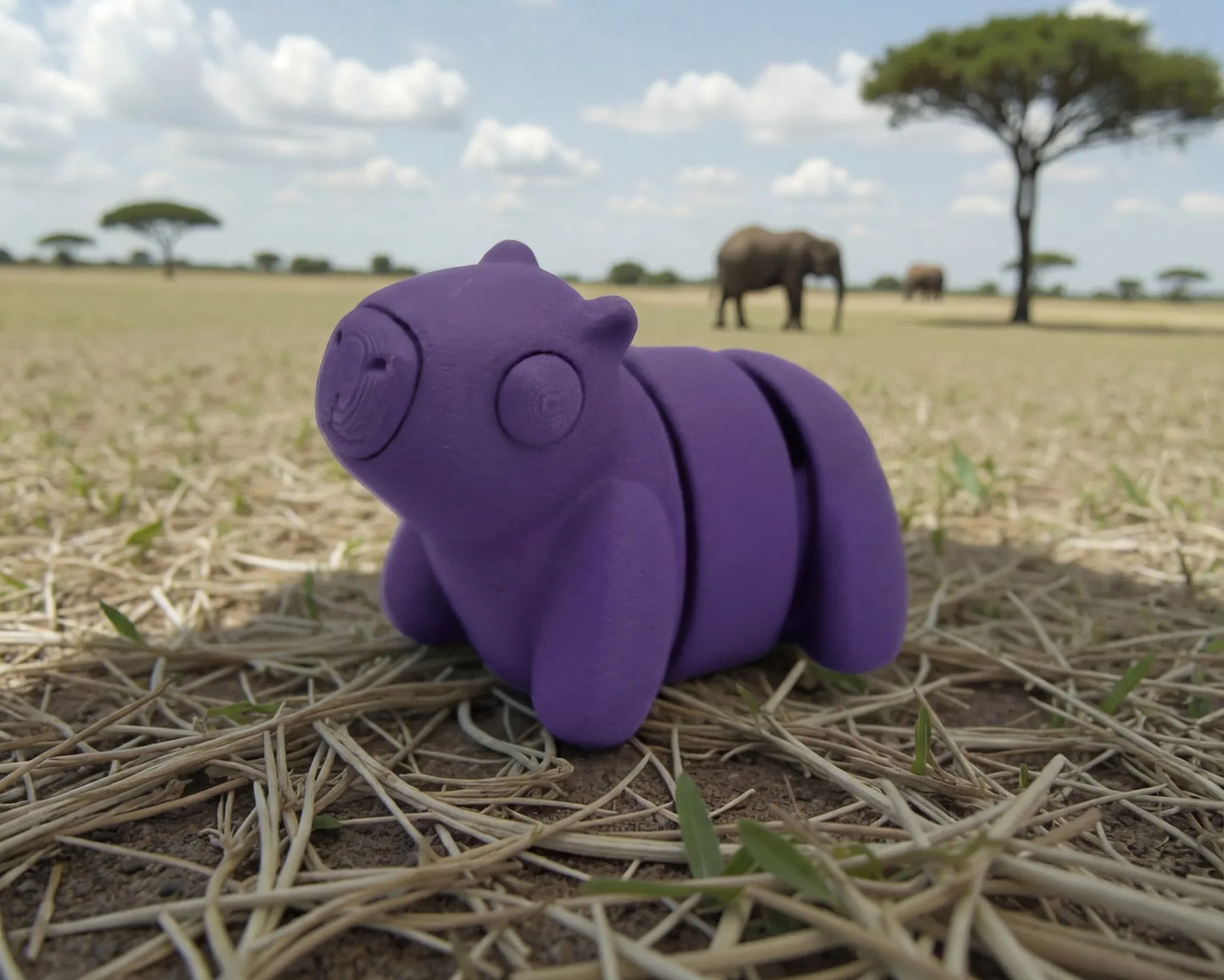 Baby Capybara Silk Midnight Purple - Side