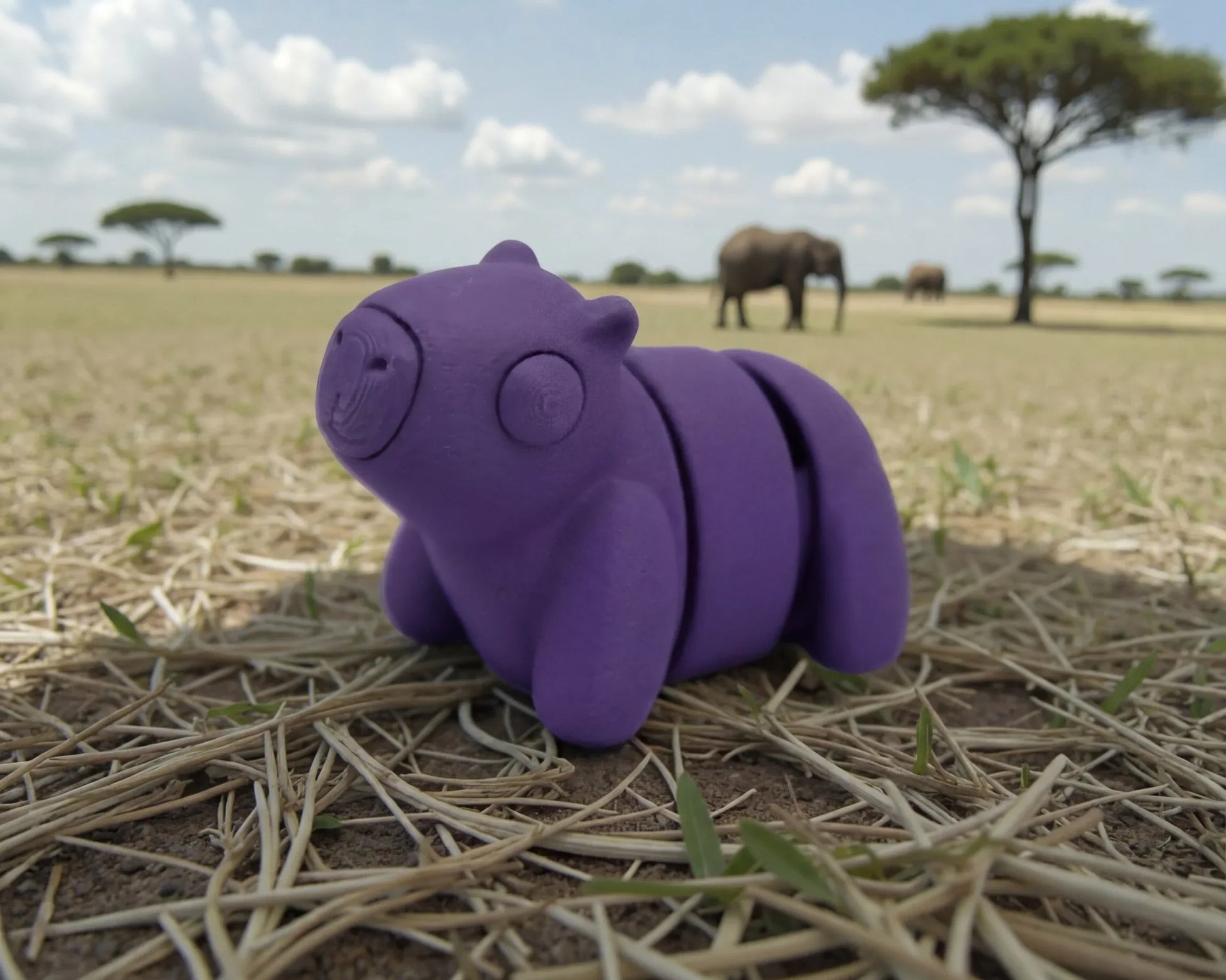 Baby Capybara Silk Midnight Purple - Side