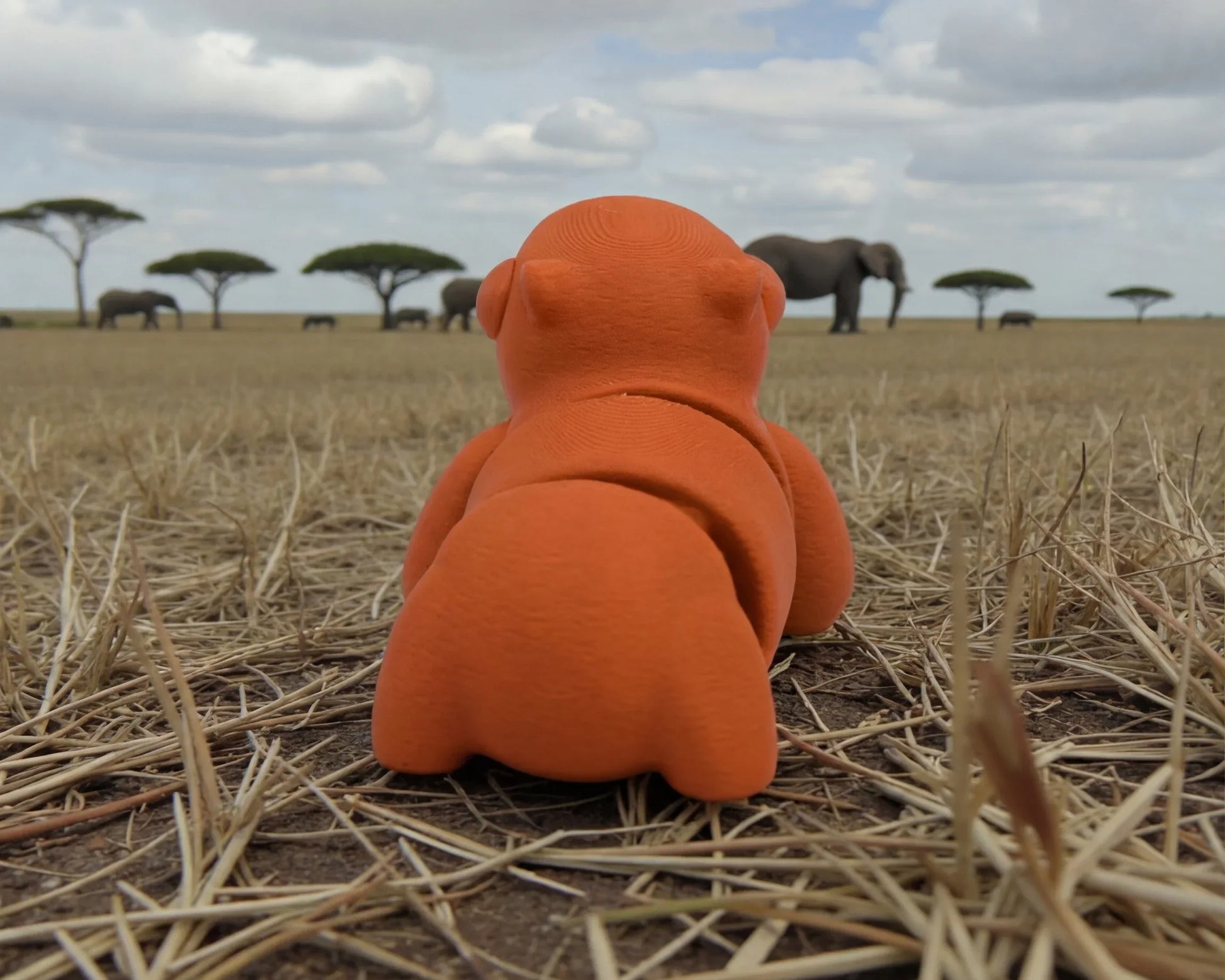 Baby Capybara Silk Red Copper - Back