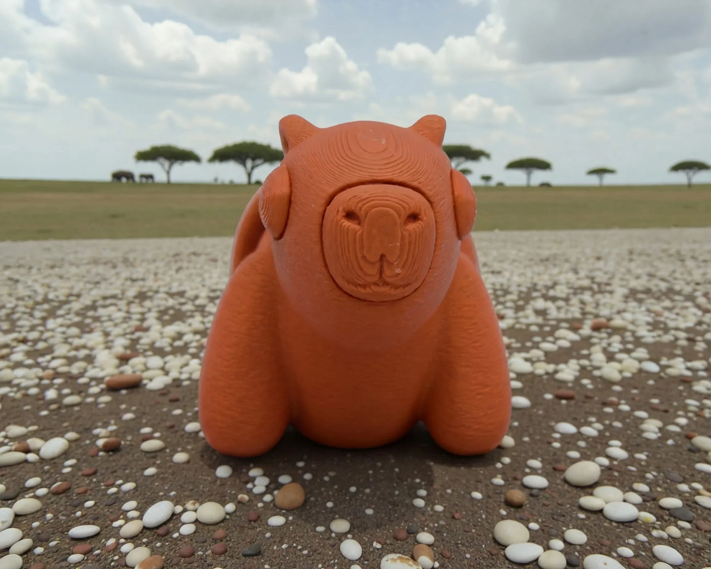 Baby Capybara Silk Red Copper - Front