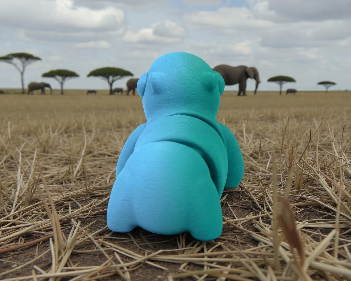 Baby Capybara Silk Sapphire Forest - Back