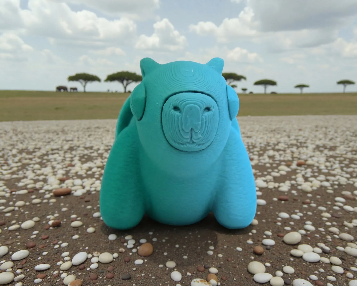 Baby Capybara Silk Sapphire Forest - Front