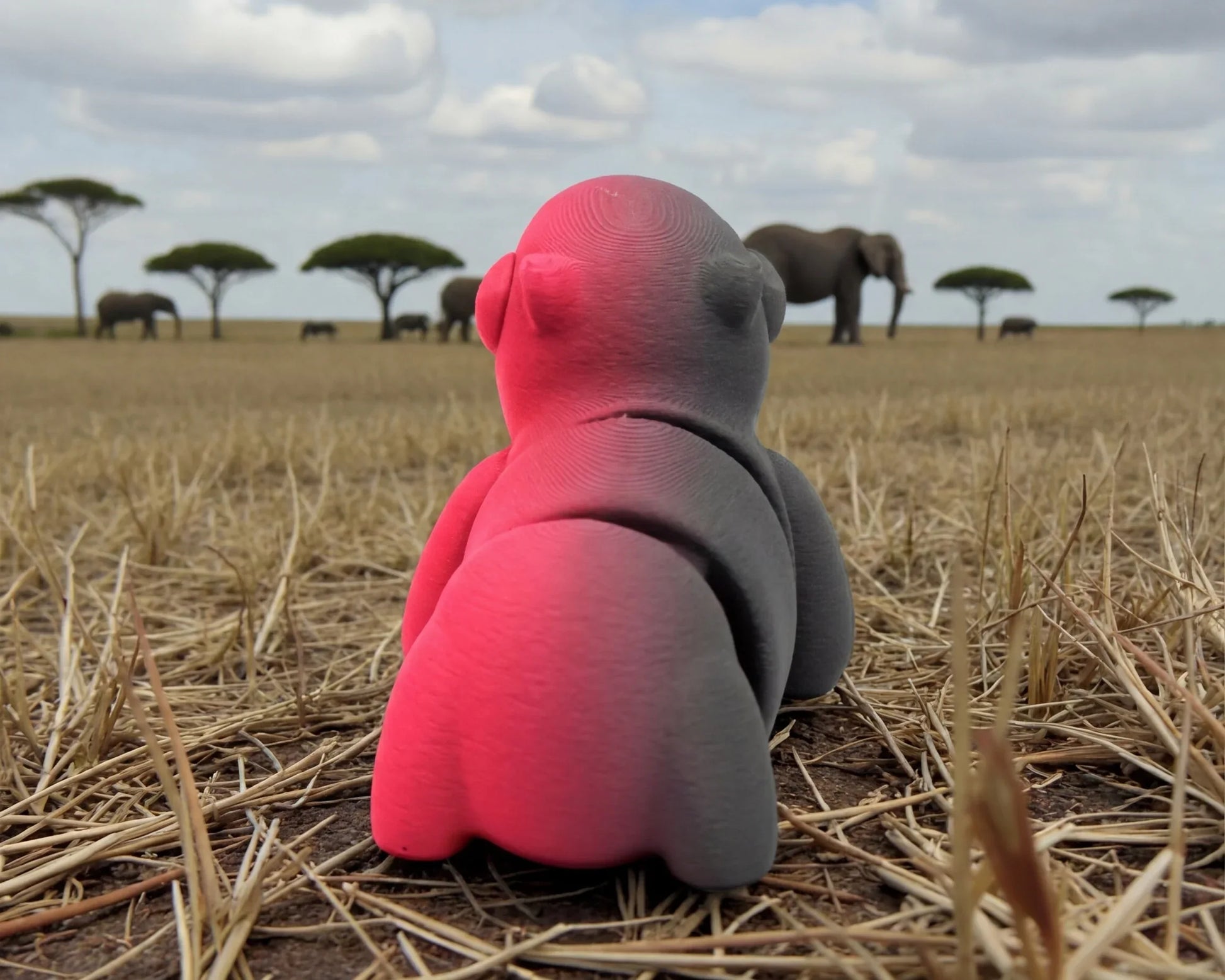 Baby Capybara Silk Smokey Wine - Back
