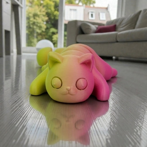 Baby Cat Silk Pink Yellow - Front