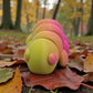 Baby Caterpillar Silk Pink Yellow - Front