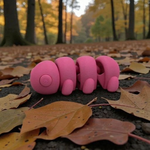 Baby Caterpillar Silk Pink Yellow - Side
