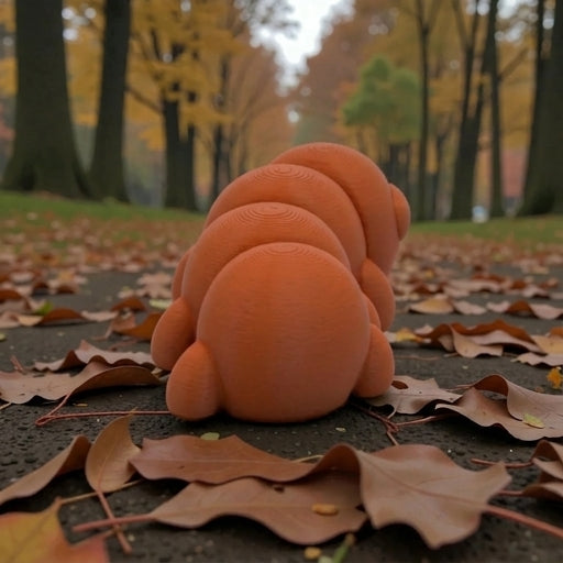 Baby Caterpillar Silk Red Copper - Back