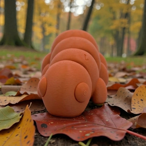 Baby Caterpillar Silk Red Copper - Front