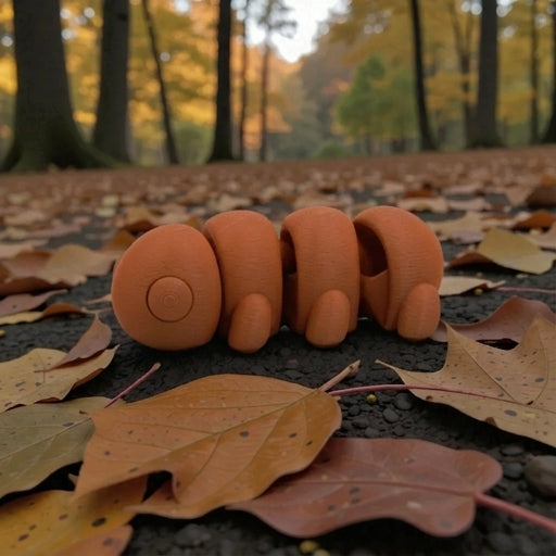 Baby Caterpillar Silk Red Copper - Side