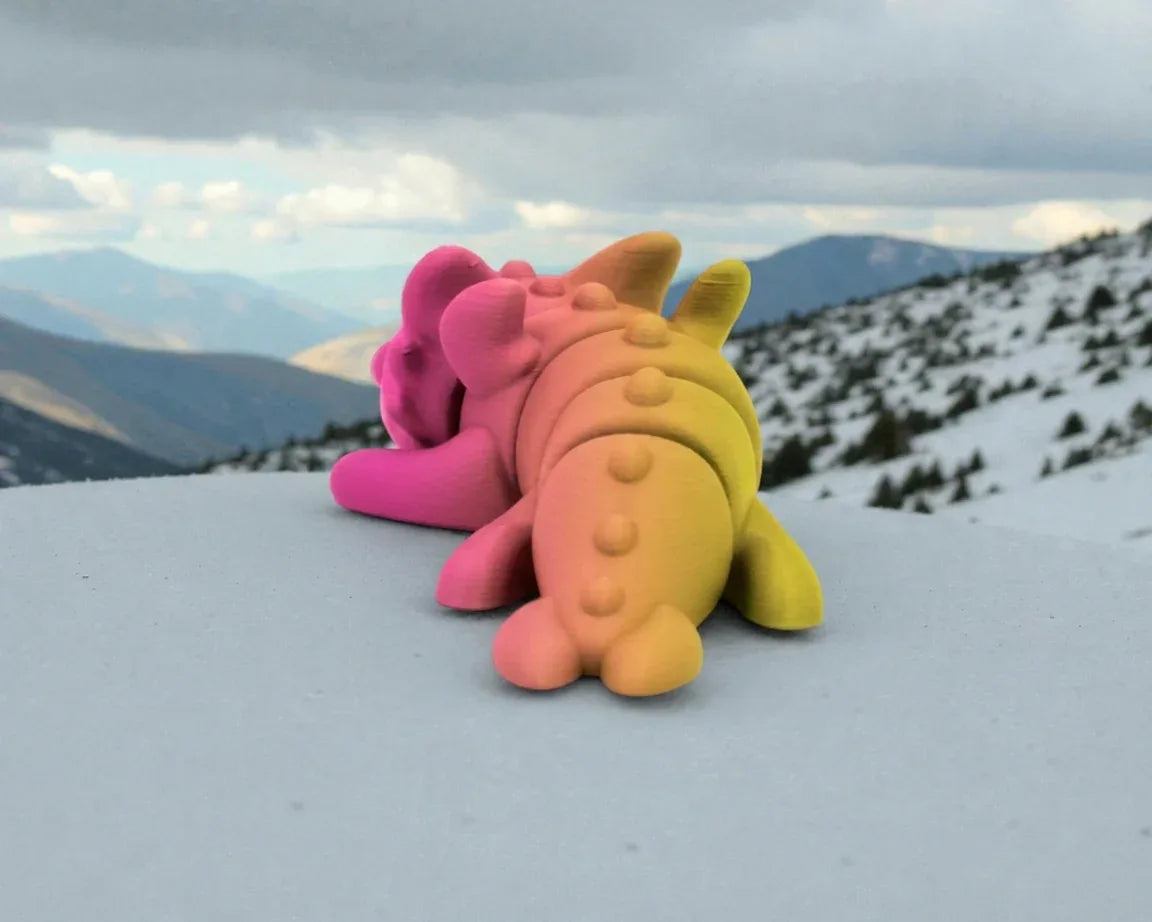 Baby Dragon 1 Silk Pink Yellow - Back