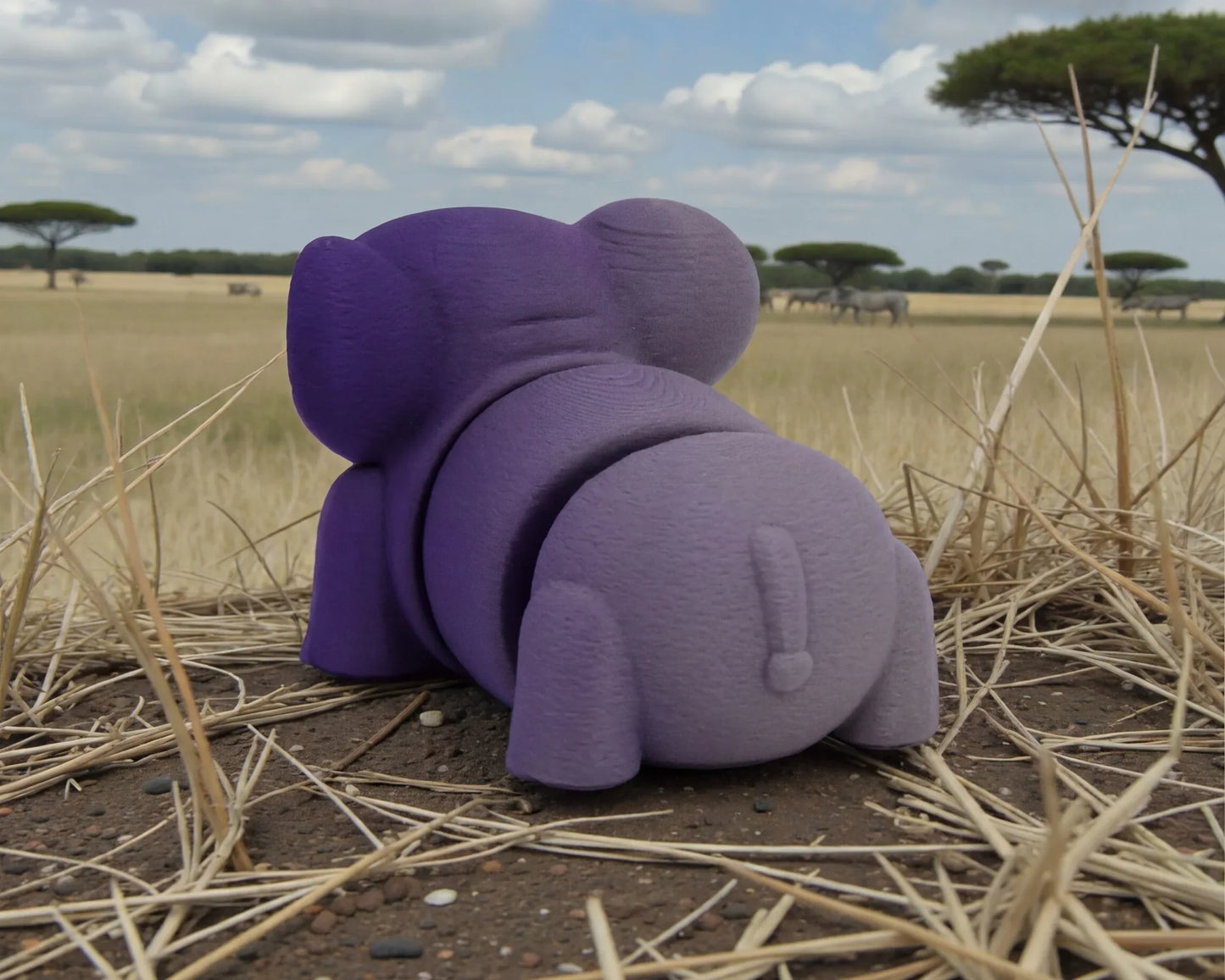 Baby Elephant Silk Midnight Purple - Back