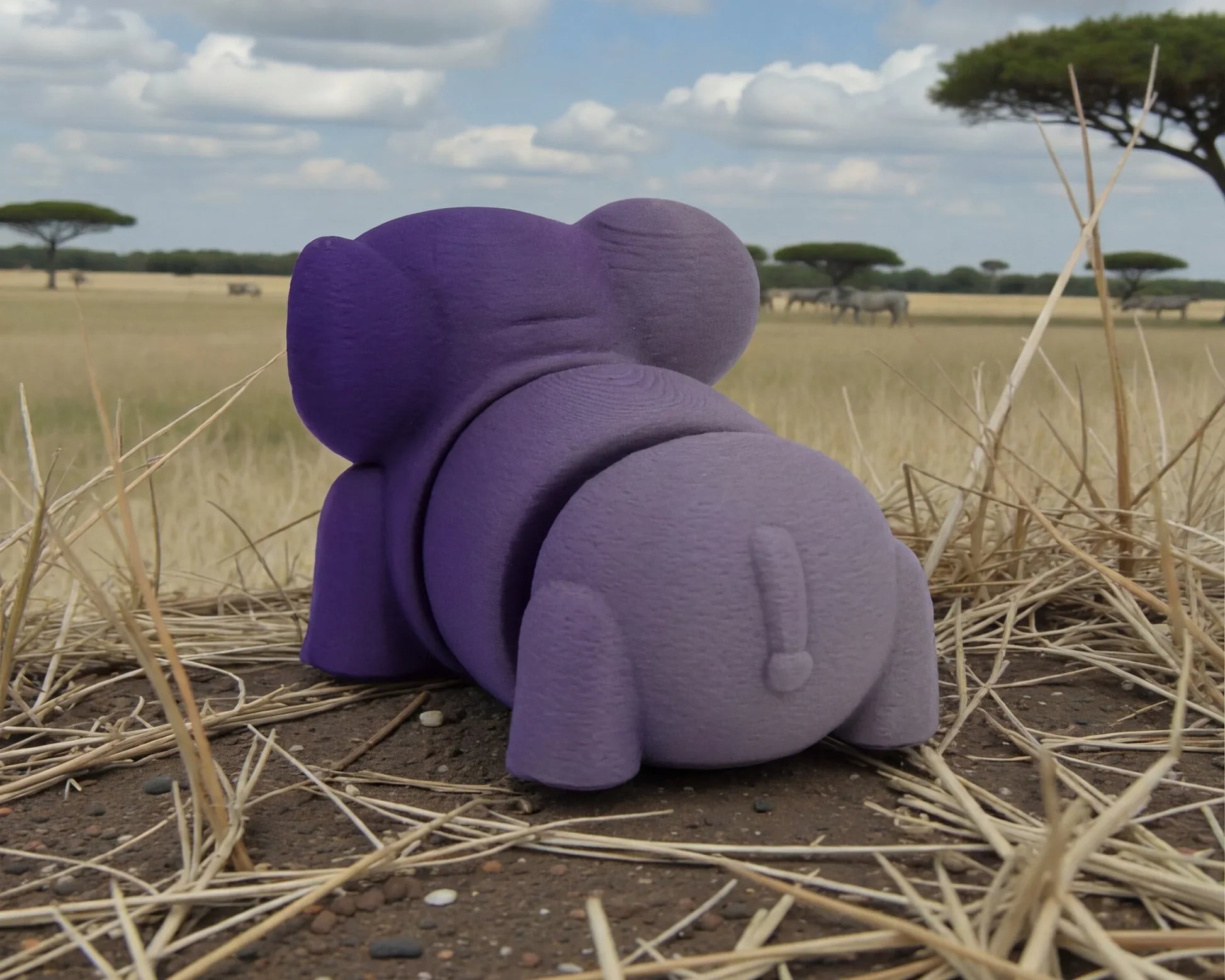 Baby Elephant Silk Midnight Purple - Back