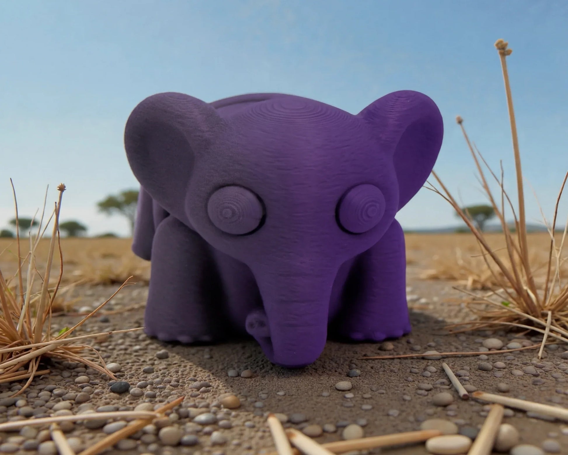 Baby Elephant Silk Midnight Purple - Front