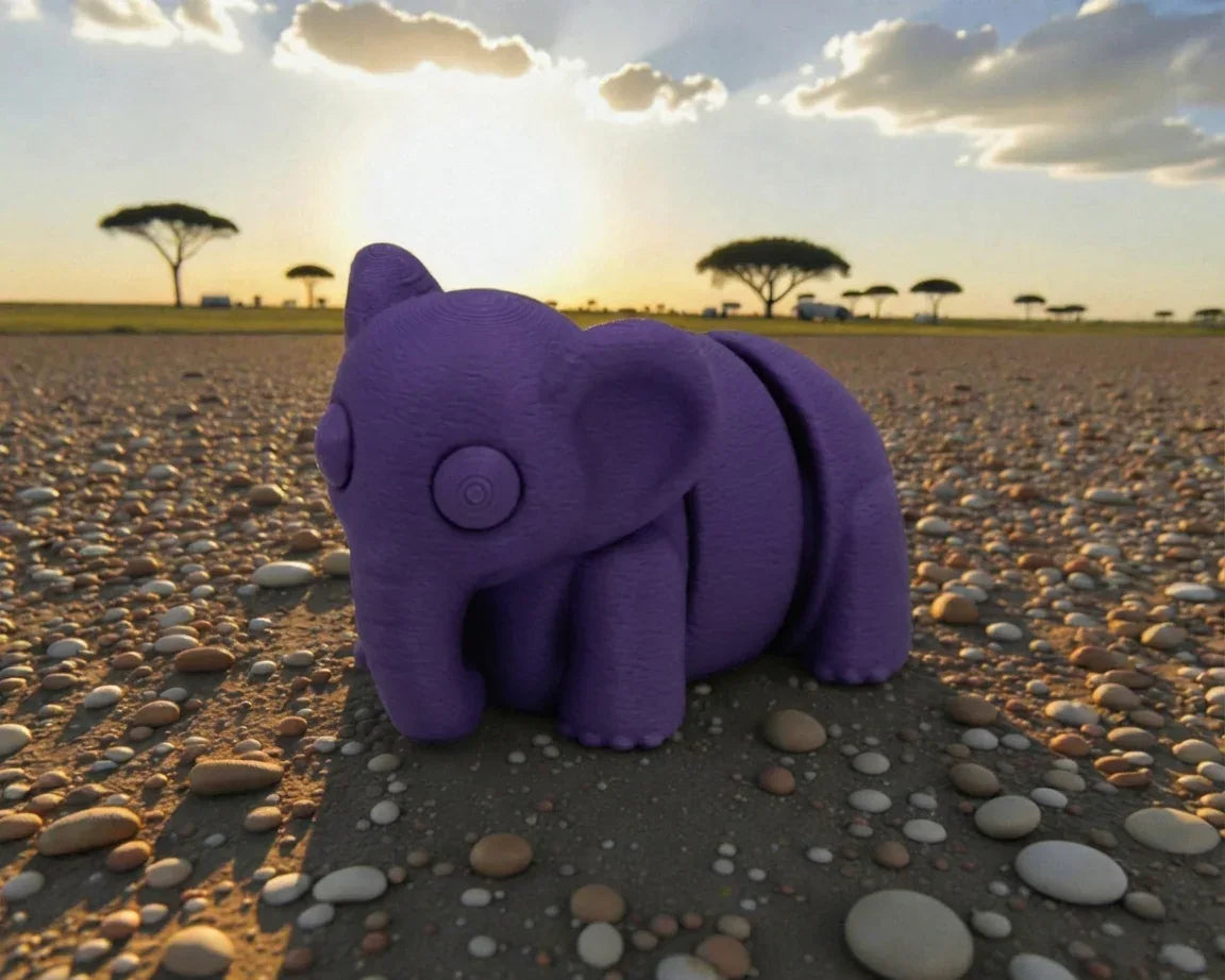 Baby Elephant Silk Midnight Purple - Side