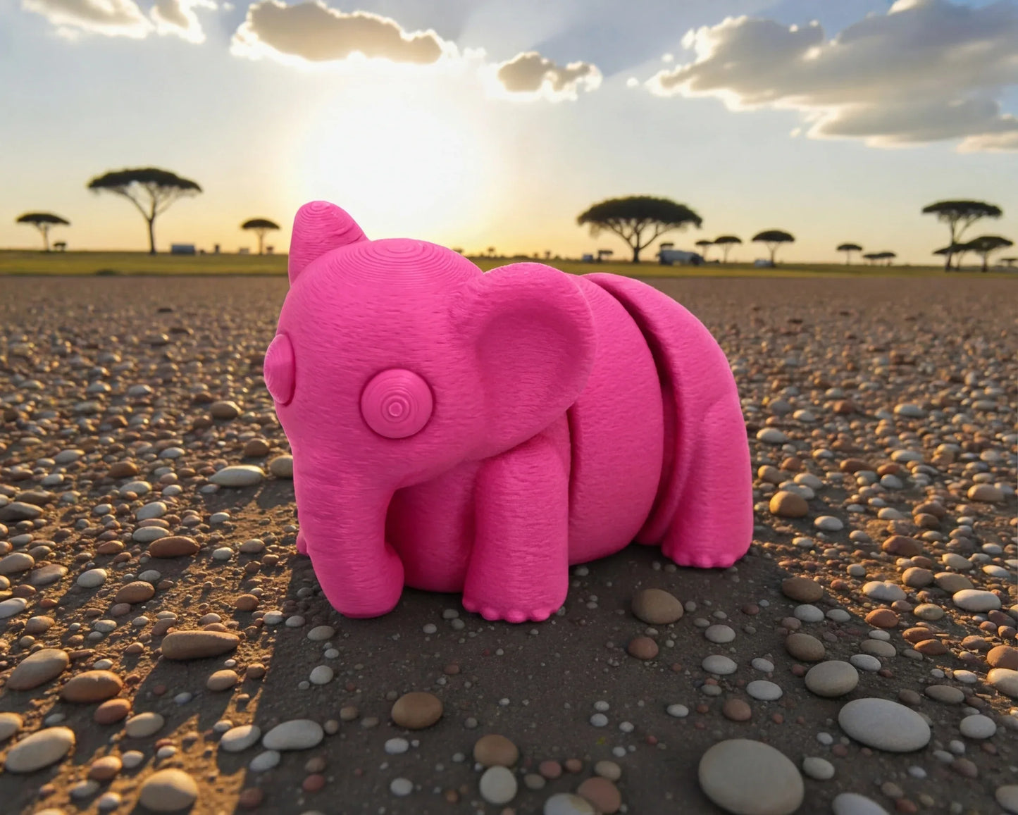 Baby Elephant Silk Pink Yellow - Side