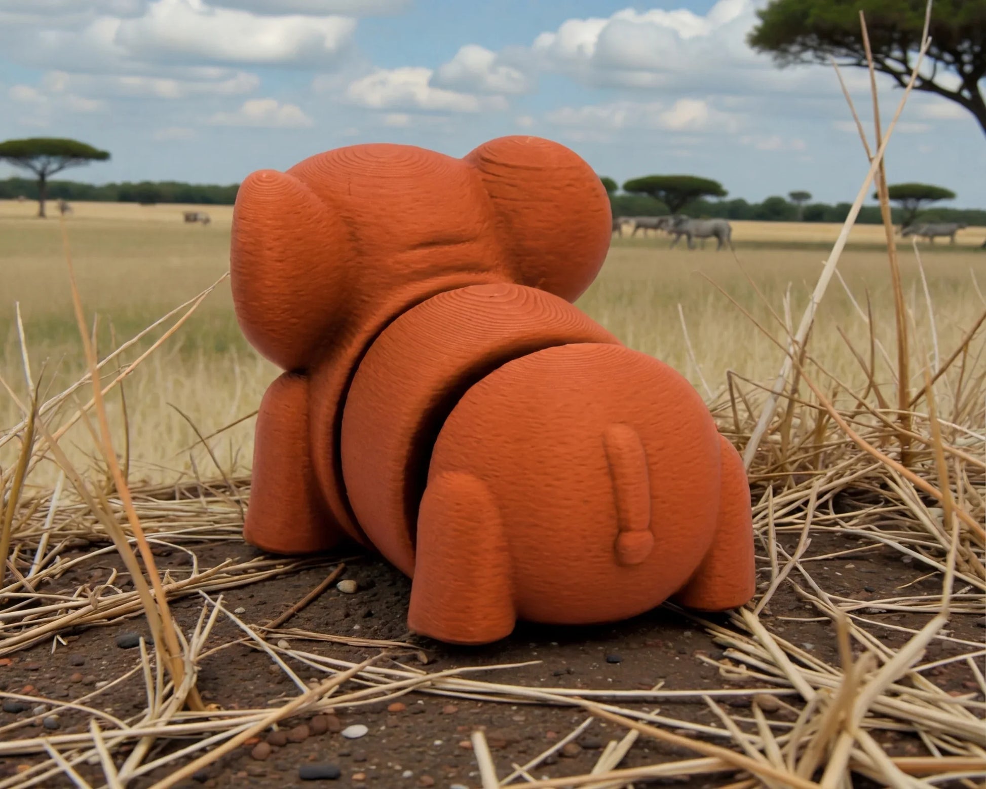 Baby Elephant Silk Red Copper - Back