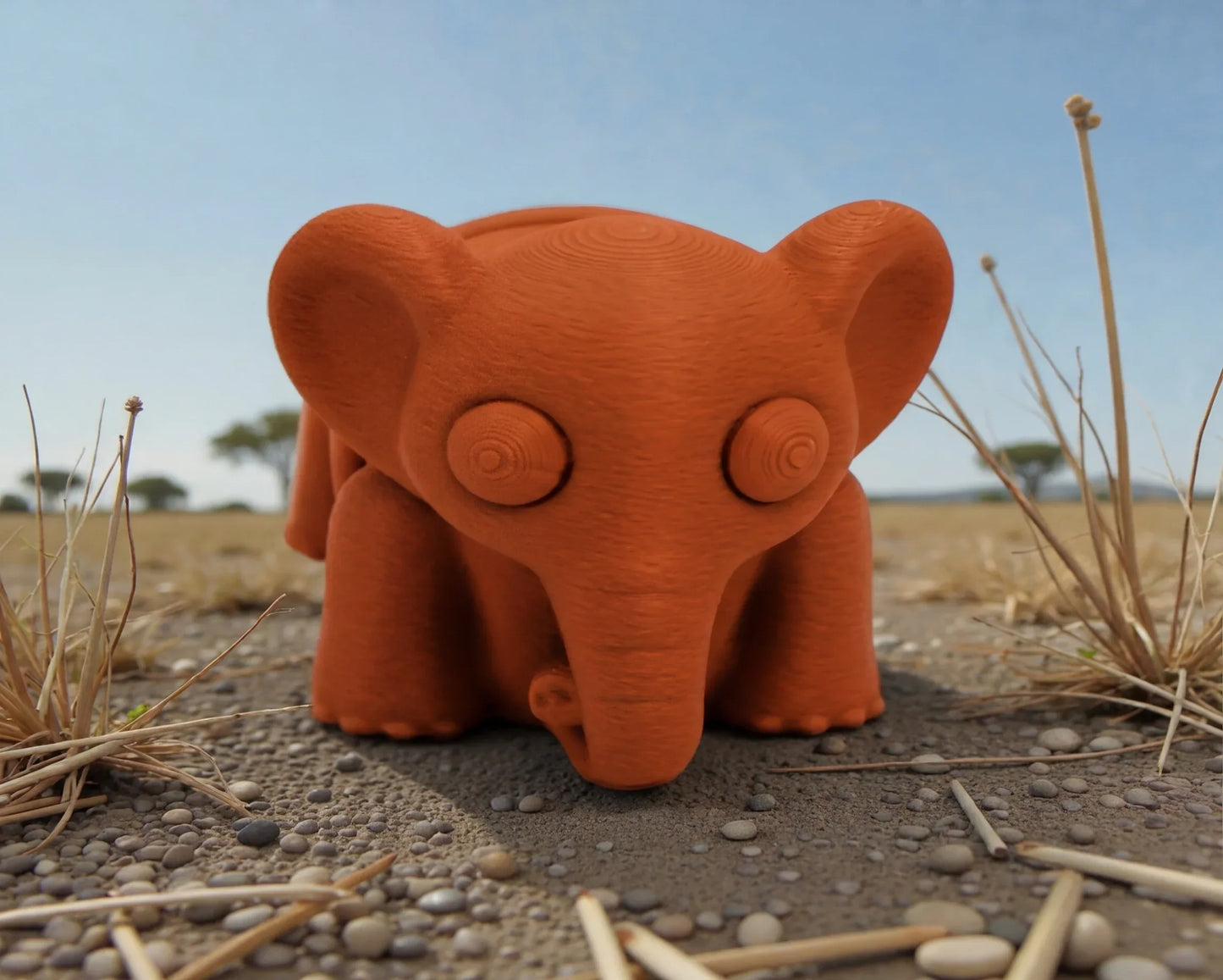 Baby Elephant Silk Red Copper - Front