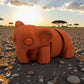 Baby Elephant Silk Red Copper - Side