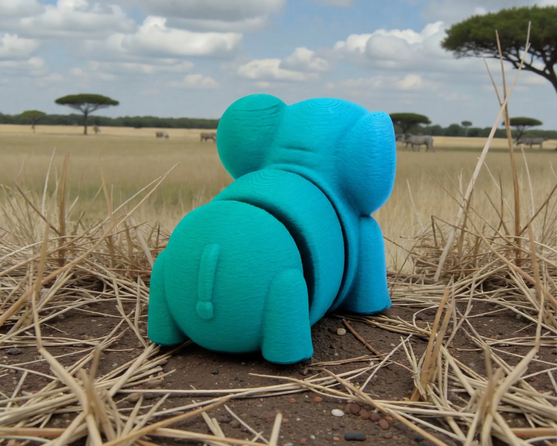 Baby Elephant Silk Sapphire Forest - Back