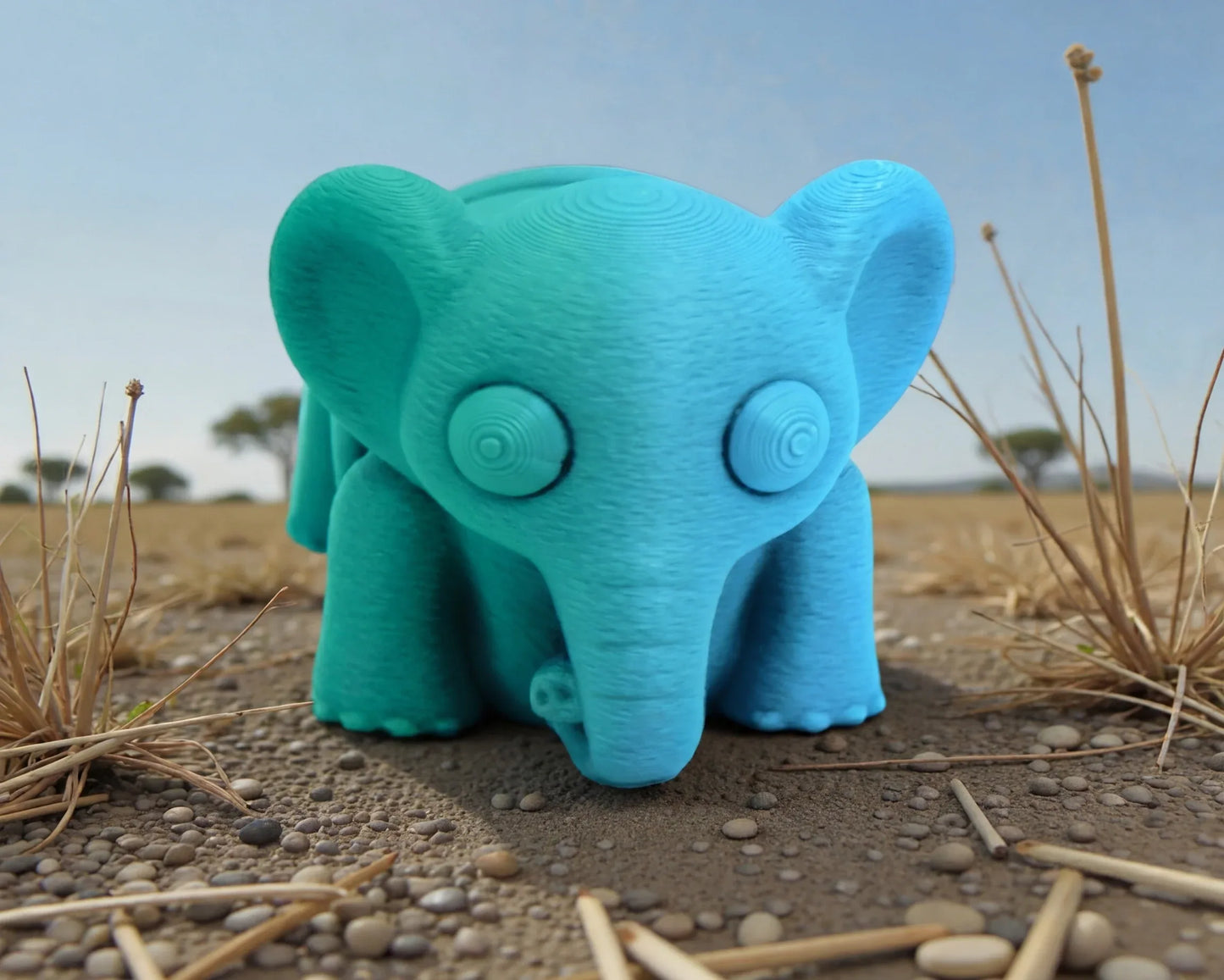 Baby Elephant Silk Sapphire Forest - Front