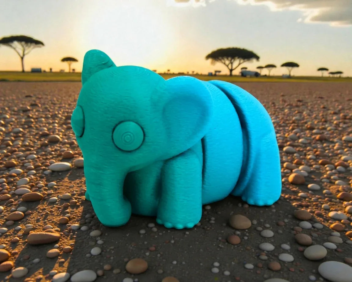 Baby Elephant Silk Sapphire Forest - Side