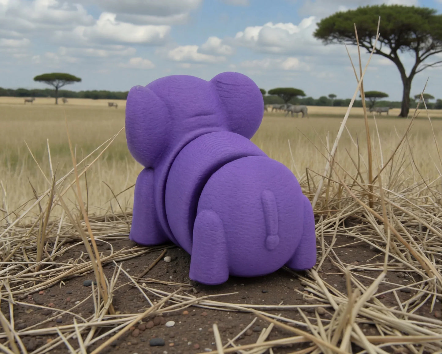 Baby Elephant Silk Starling Purple - Back