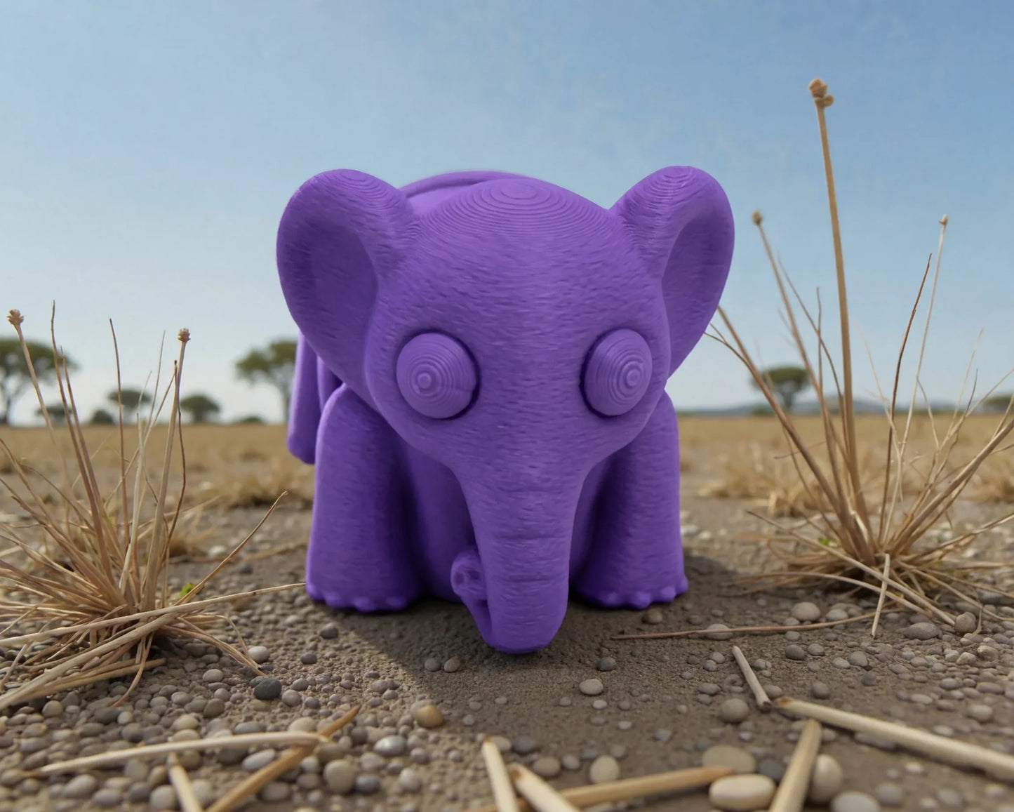 Baby Elephant Silk Starling Purple - Front