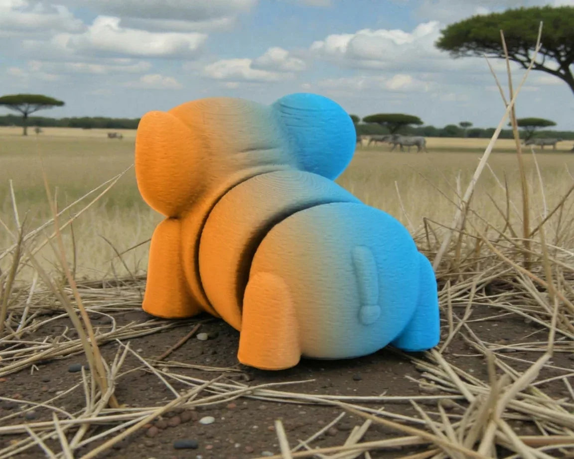 Baby Elephant Silk Tropical Sunset - Back