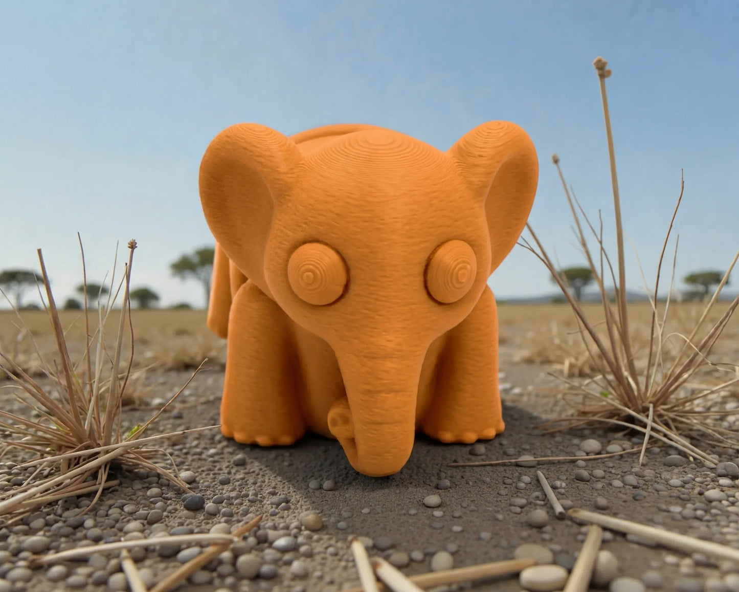 Baby Elephant Silk Tropical Sunset - Front