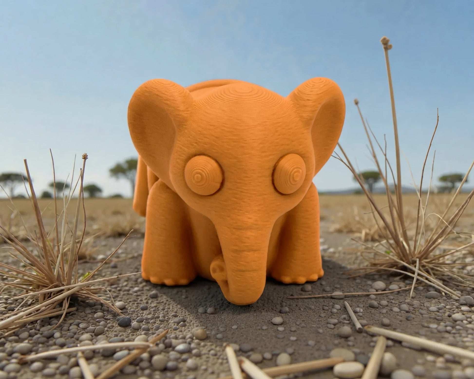Baby Elephant Silk Tropical Sunset - Front