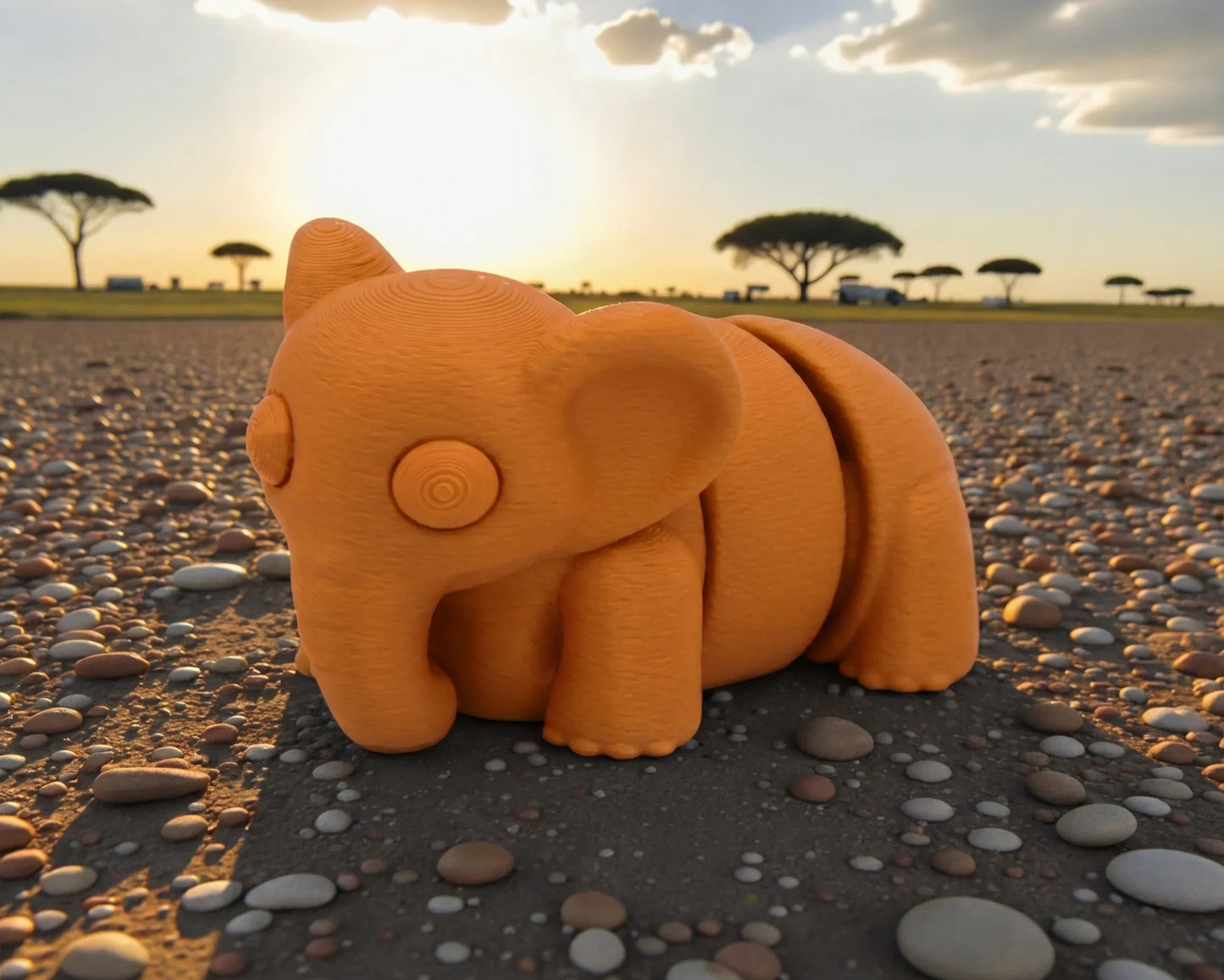 Baby Elephant Silk Tropical Sunset - Side