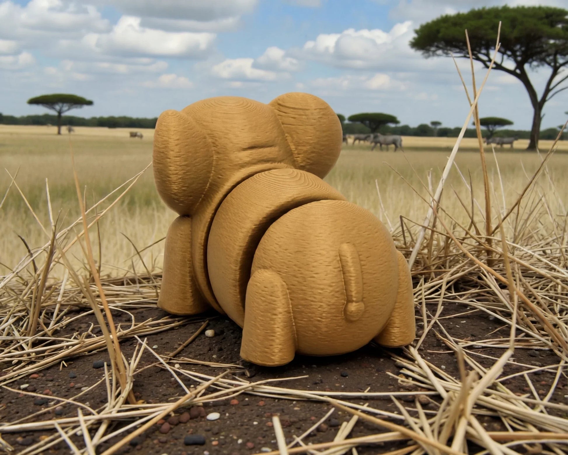 Baby Elephant Wood - Back