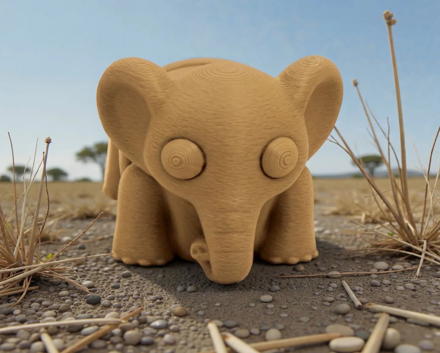 Baby Elephant Wood - Front