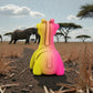 Baby Giraffe Silk Pink Yellow - Back